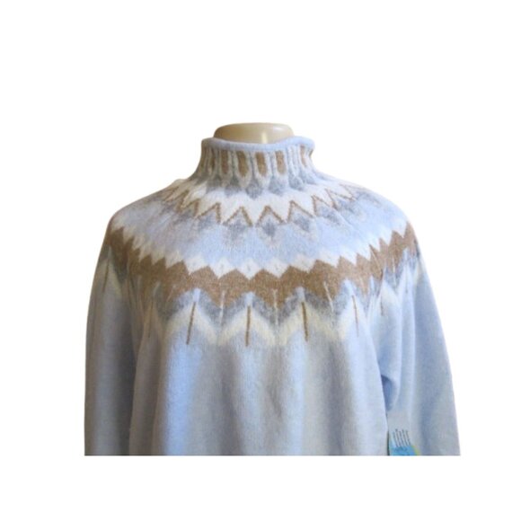 New w Tags, Cece Women's Light Blue Mock Sweater Medium Neck - Picture 2 of 6